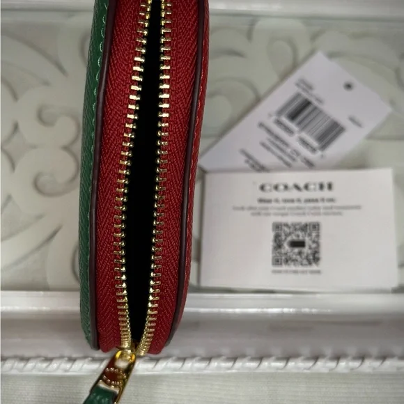 NWT Coach Strawberry Coin Case, Bold Red | Mini Cosmetic Case - Picture 5 of 8